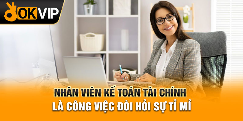 Nhân viên kế toán tài chính là công việc đòi hỏi sự tỉ mỉ