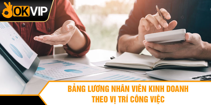 Bảng lương nhân viên kinh doanh theo vị trí công việc